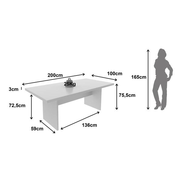 Imagem de Mesa Escritório/Reunião Multimóveis CR25027 Branca