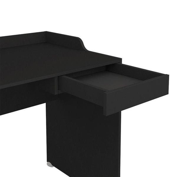 Imagem de Mesa Escrivaninha 113cm Smile E Estante Livreiro 45x81cm Lean A06 Preto - Mpozenato