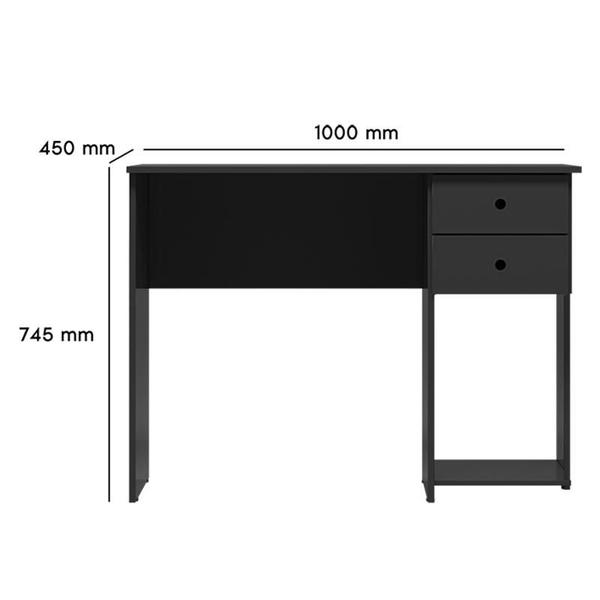 Imagem de Mesa Escrivaninha 4115 e Armário Gamer 4095 Ambiente Preto Fosco  Qmovi