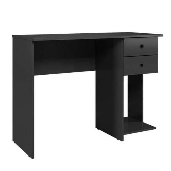 Imagem de Mesa Escrivaninha 4115 e Armário Gamer 4095 Preto Fosco  Qmovi