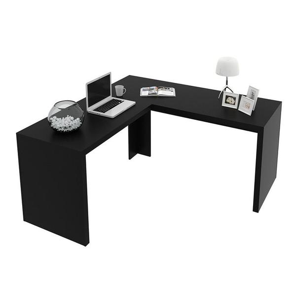 Imagem de Mesa Escrivaninha de Canto 157,3x74,5x157,3 cm Preto