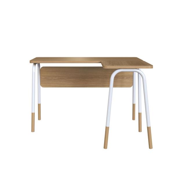 Imagem de Mesa Escrivaninha Estação de Trabalho em L 120cm Home Office Workflow Naturart