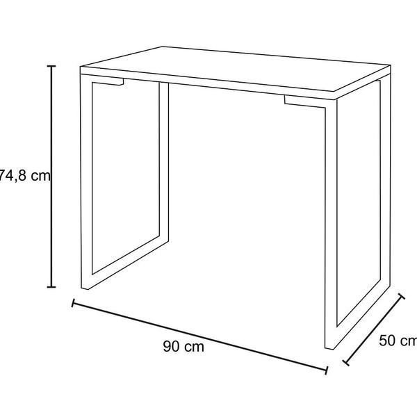 Imagem de Mesa Escrivaninha Fit 90cm Branco e Cadeira Charles FT1 Preta - Mpozenato