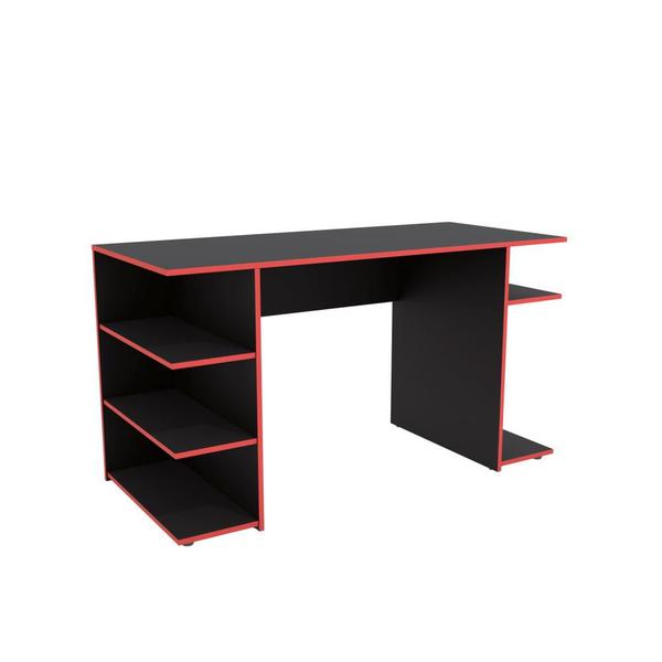 Imagem de Mesa Escrivaninha Gamer Kappesberg - Preto Fosco/Vermelho