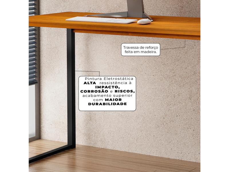 Imagem de Mesa Escrivaninha Industrial Para Escritório Home Office Estudo