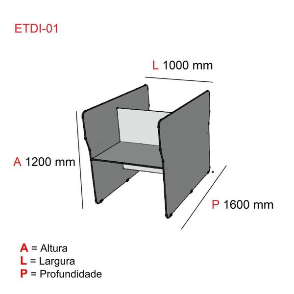 Imagem de Mesa Estação de Trabalho e Atendimento Dupla com Painel Maxxi Pandin Móveis