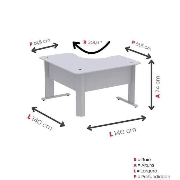 Imagem de Mesa Estação de Trabalho em L 140x140cm ETP1414 Maxxi