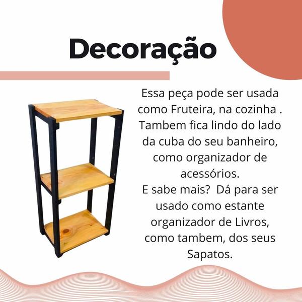 Imagem de Mesa Fruteira Multiuso Auxilio Suporte Para Cozinha Frutas Café Objetos