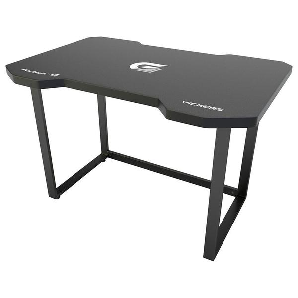 Imagem de Mesa Gamer Fortrek Vickers, Preto e Cinza, Pés Niveladores, Tampo de MDF Revestido e Suporta Peso Máximo de 150 Kg - 72861