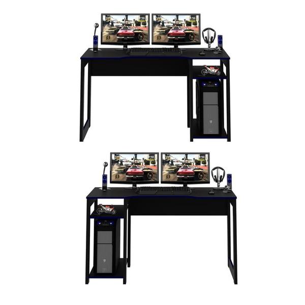 Imagem de Mesa Gamer ME4152 Preto/Azul Tecnomobili