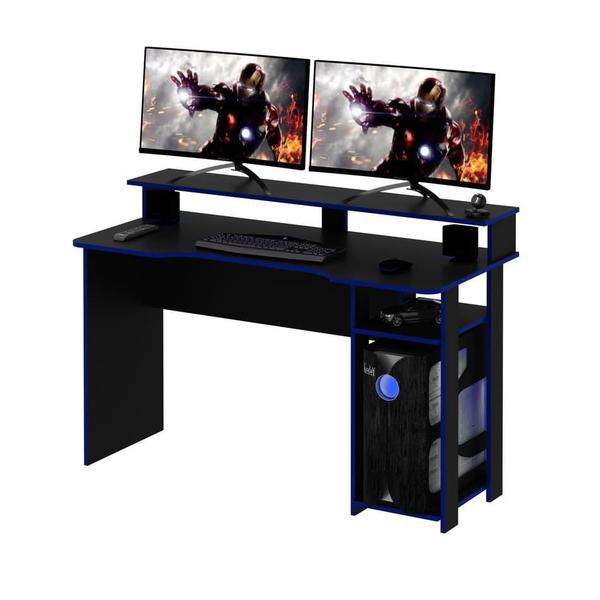 Imagem de Mesa Gamer ME4153 Preto/Azul Tecnomobili