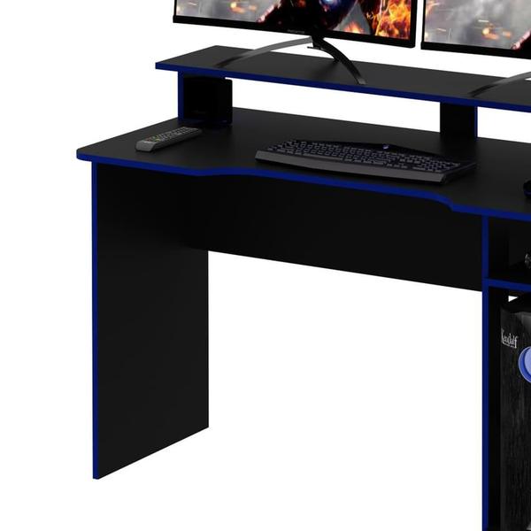 Imagem de Mesa Gamer ME4153 Preto/Azul Tecnomobili