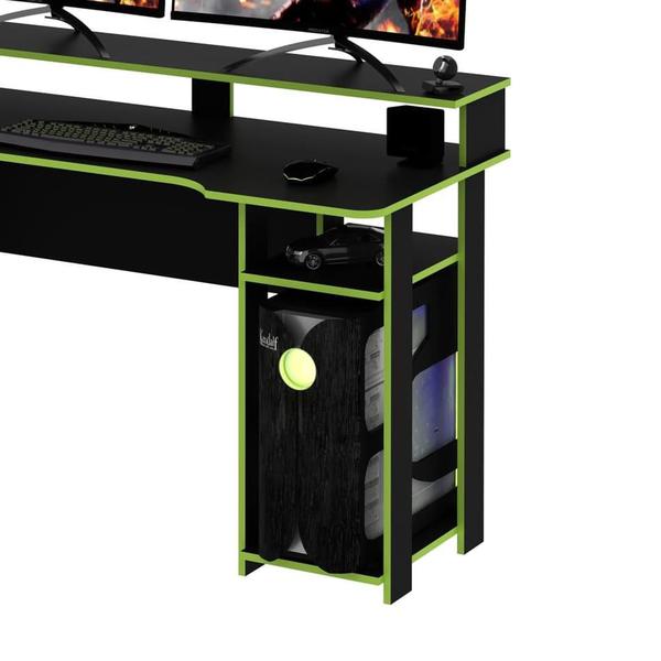 Imagem de Mesa Gamer ME4153 Preto/Verde Tecnomobili