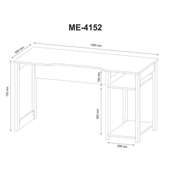 Imagem de Mesa Gamer Para 2 Monitores com Montagem Reversível 136 cm