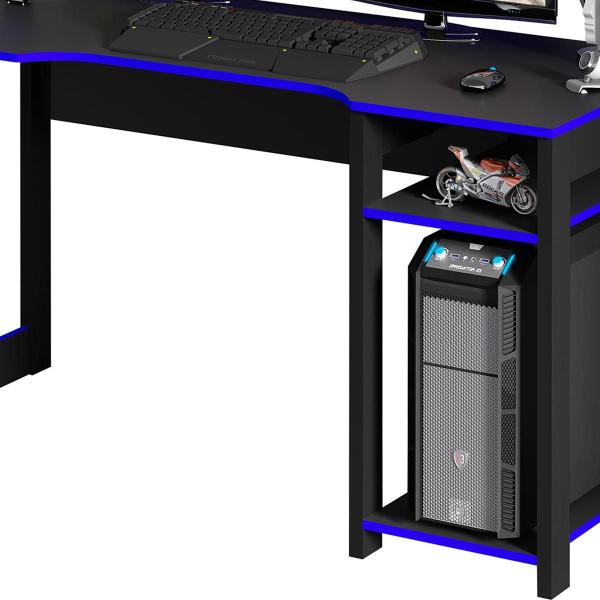 Imagem de Mesa Gamer Reversível ME4152 Preto / Azul - Tecnomobili