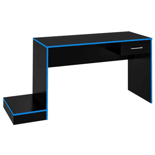 Imagem de Mesa Gamer Sirius 1 Gaveta Preto/Azul - Artely