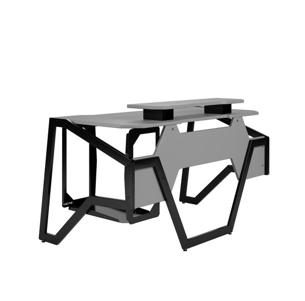 Imagem de Mesa Gamer Spider 138 cm - Cinza c/ Preto Fosco