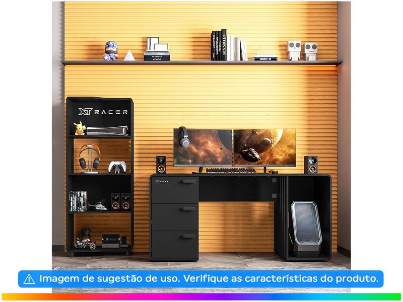 Imagem de Mesa Gamer XT Racer Home Preto e Prata