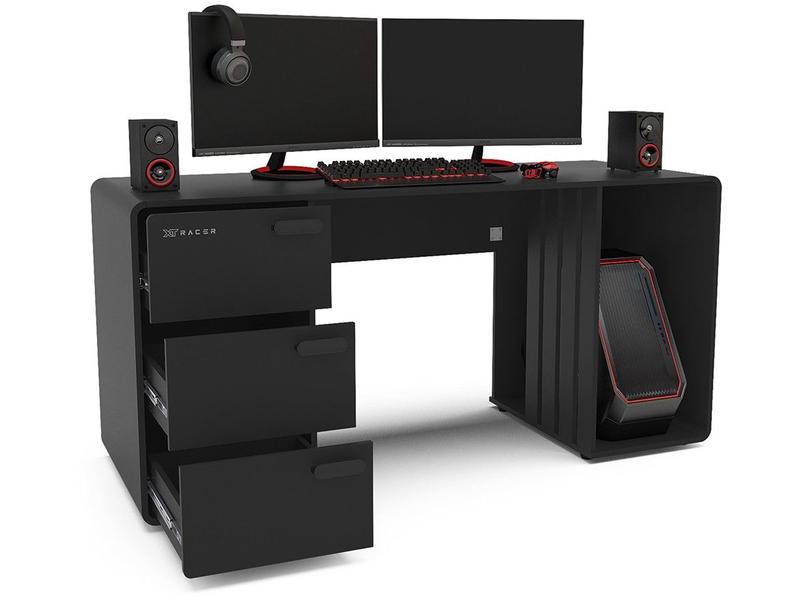 Imagem de Mesa Gamer XT Racer Home Preto e Prata