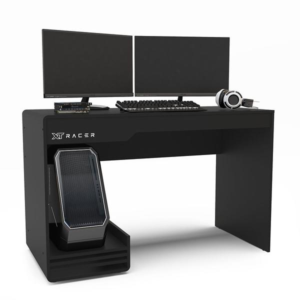 Imagem de Mesa Gamer XT Racer Line 1 Prateleira Preto/Branco - Politorno