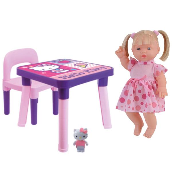 Imagem de Mesa Hello Kitty Desmontável Infantil + Elisi Fala 30 Frases