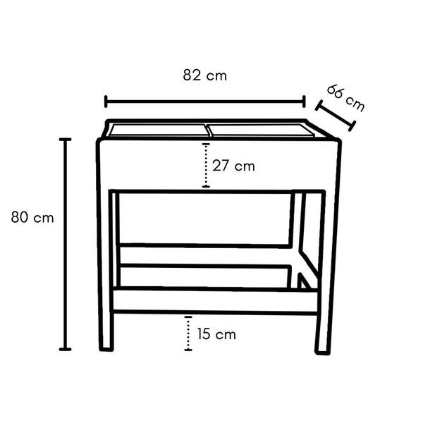 Imagem de Mesa Horta Suspensa com 2 vasos - Alpe & Aritana