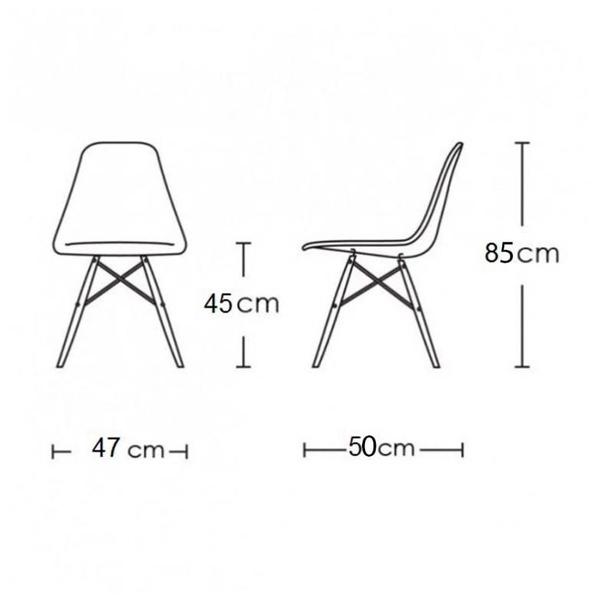 Imagem de Mesa Industrial Base Ferro Cobre Tampo 137x90 Amêndoa 4 Cadeiras Eames Madeira Assento Preto