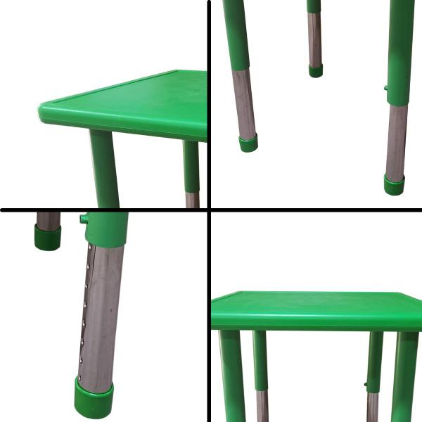 Imagem de Mesa Infantil 60x60 Verde Escolinha C/ Pés Ajustavel Importway