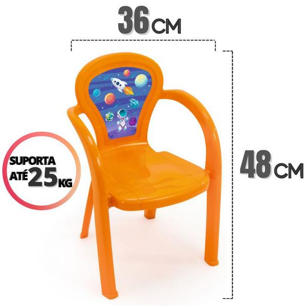 Imagem de Mesa Infantil Astronauta c/ 1 Cadeira + Balde Pipoca + Copo