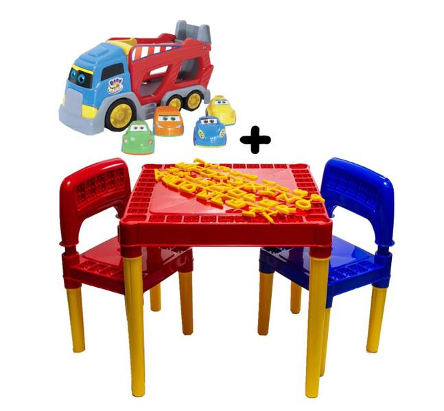 Imagem de Mesa Infantil Brincar E Aprender + Baby Cargo Carrinhos