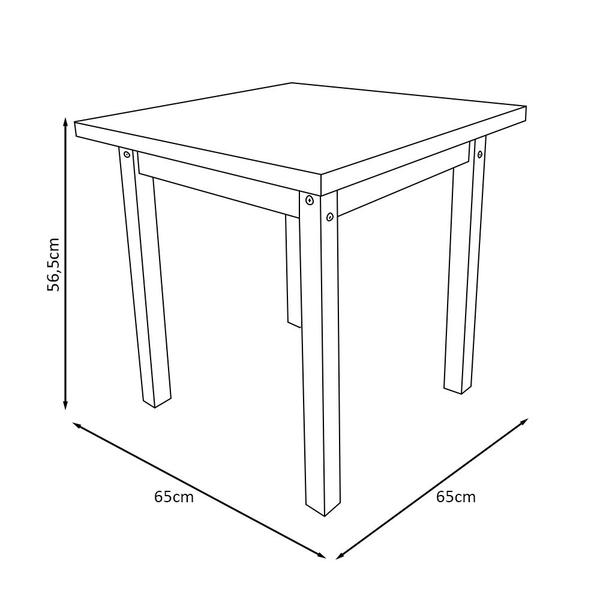 Imagem de Mesa Infantil Colorê 65x65 Azul