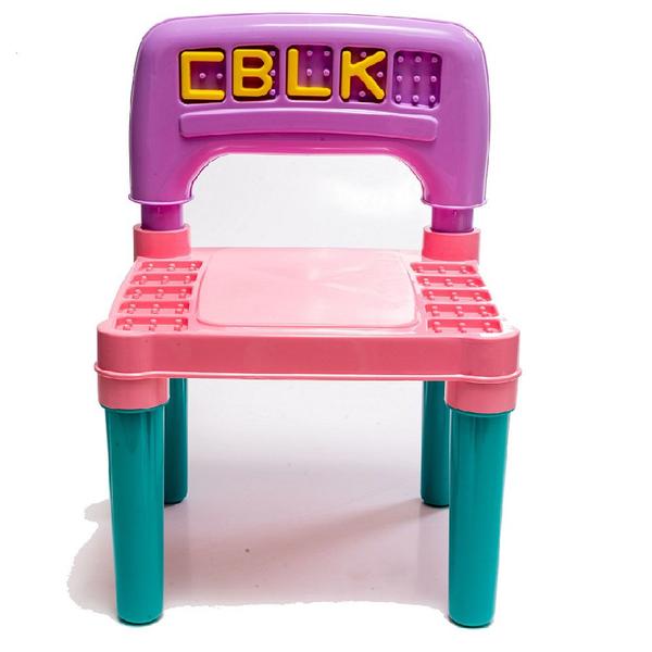 Imagem de Mesa Infantil Colorida Com 2 Cadeira Tritec Menina