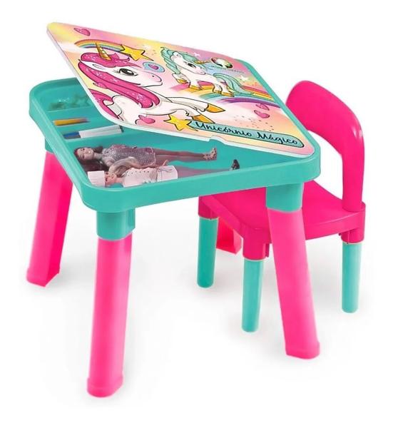 Imagem de Mesa Infantil Com 02 Cadeiras e Divisórias