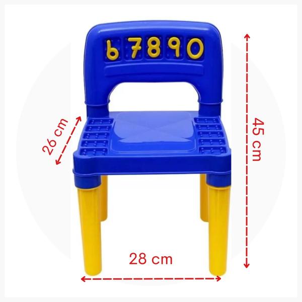 Imagem de Mesa Infantil Com 2 Cadeira Educativa Para Crianças 3827