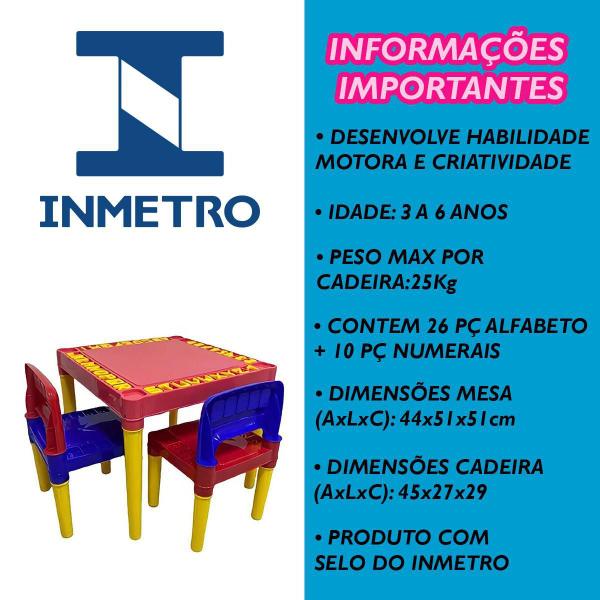 Imagem de Mesa Infantil Desmontável c/ 2 Cadeiras ul - Tritec