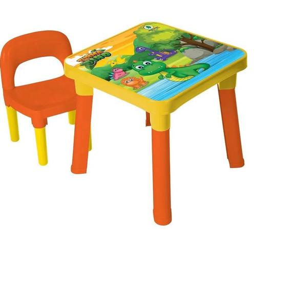 Imagem de Mesa Infantil Didática Dino Mesinha C/ Cadeira