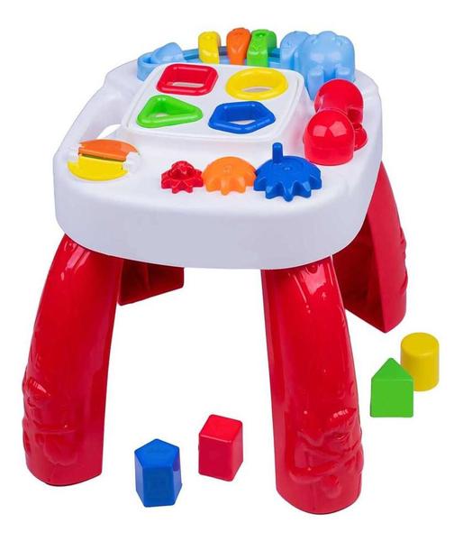 Imagem de Mesa Infantil Didática Divertida Play Time Vermelha Cotiplás