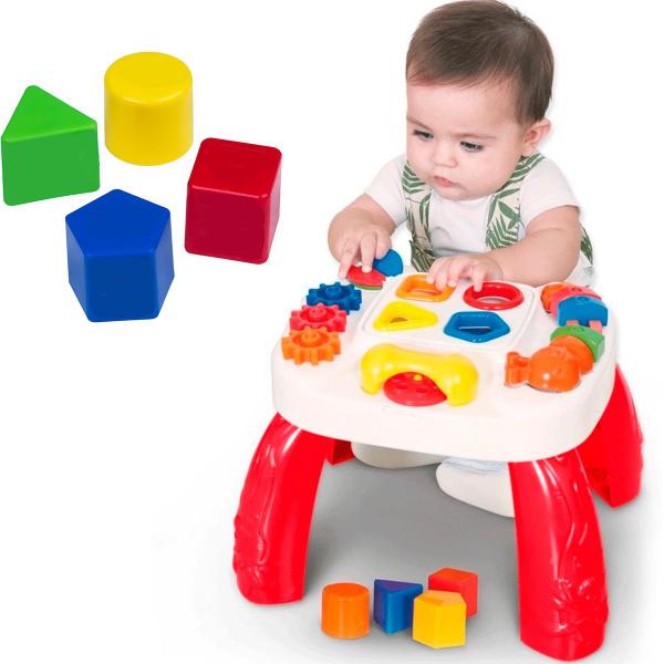 Imagem de Mesa Infantil Didática Divertida Play Time Vermelha Cotiplás