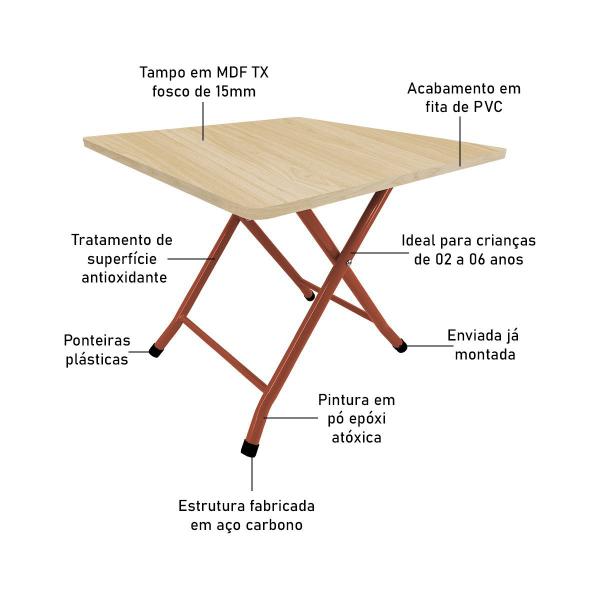 Imagem de Mesa Infantil Havai Dobrável Para Criança Desenhar Cobre e Jade