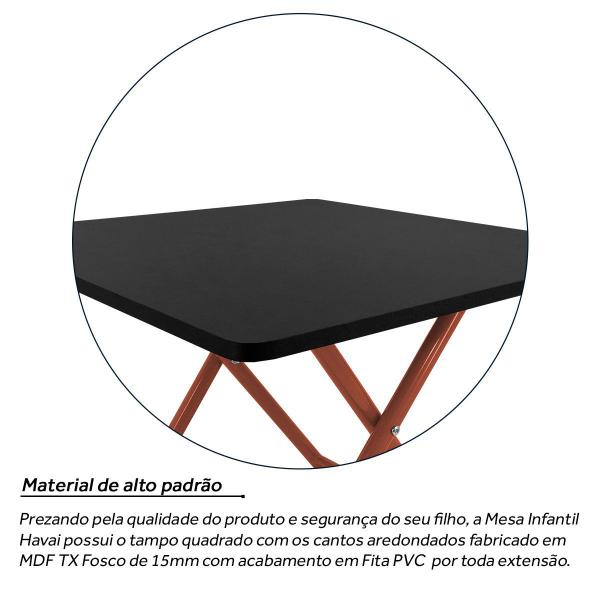 Imagem de Mesa Infantil Havai Dobrável Para Criança Desenhar Cobre e Preto