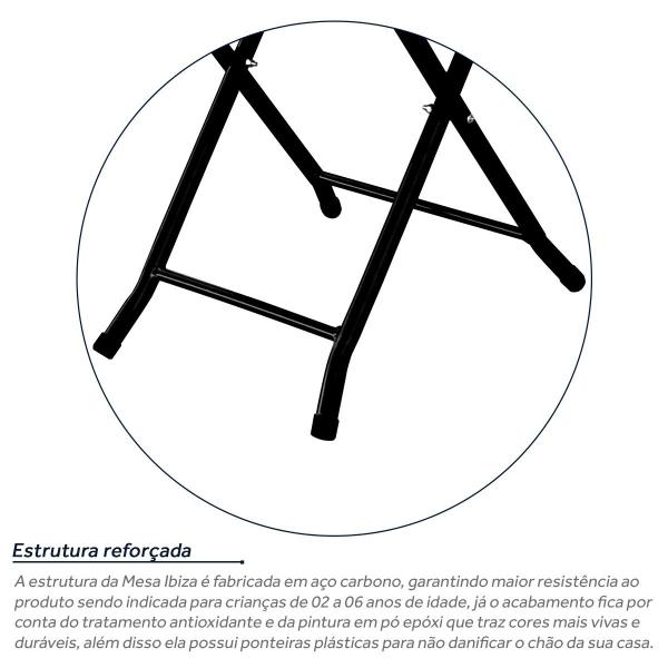 Imagem de Mesa Infantil Ibiza Dobrável Para Criança Desenhar Preto e Jade