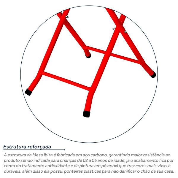 Imagem de Mesa Infantil Ibiza Dobrável Para Criança Desenhar Vermelho e Preto