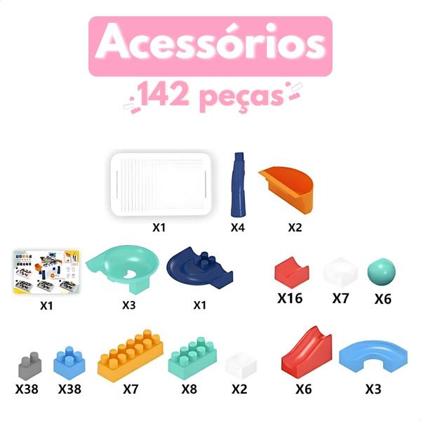 Imagem de Mesa Infantil Para Atividades Interativas Com Blocos de Montar