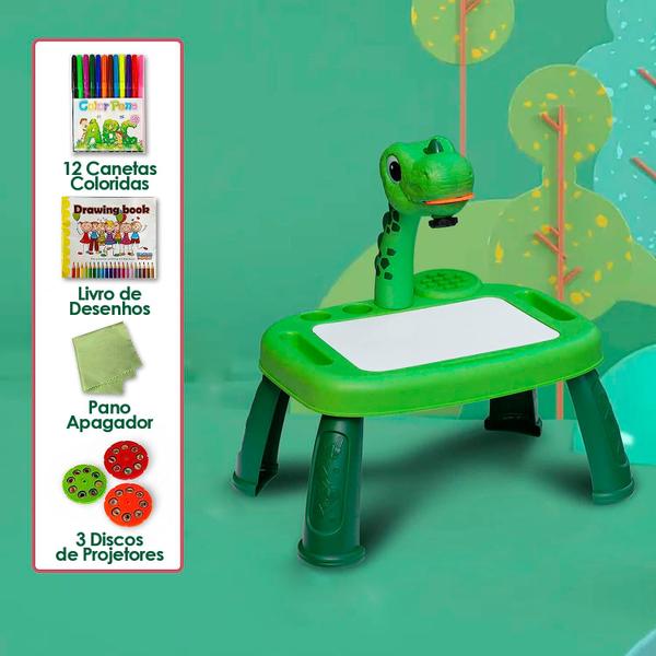 Imagem de Mesa Infantil Projetora De Desenho Dinossauro - Dm Toys