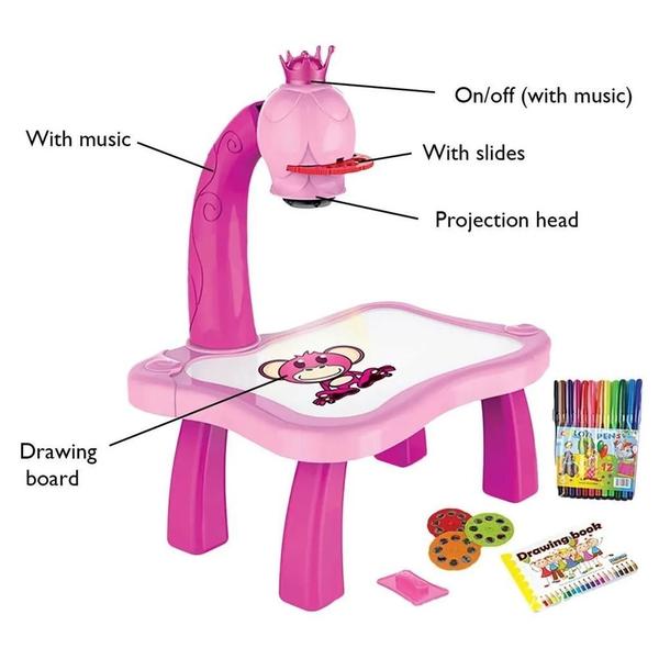 Imagem de Mesa Infantil Projetora Play&Learn Rosa - Multikids Baby