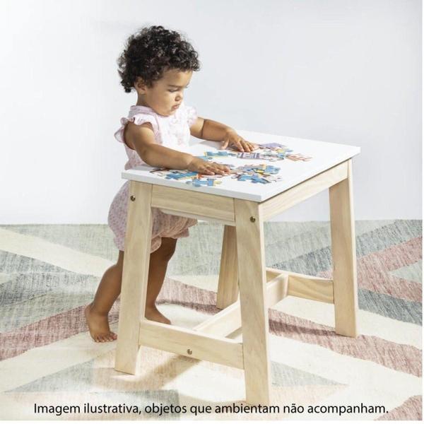 Imagem de Mesa Infantil Sensorial Montessoriana Natural/Branco - Casatema