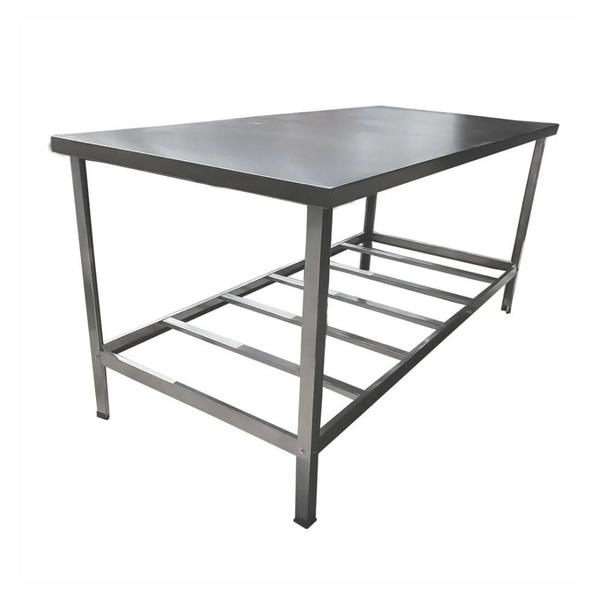 Mesa Inox Industrial para Padaria 1,9 metro - SEBEM Imagem de Mesa Inox Industrial para Padaria 1,9 metro - SEBEM