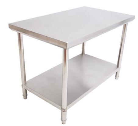 Mesa inox tampo duplo com 150x70 1,50m zepper ZPM2T1500 Imagem de Mesa inox tampo duplo com 150x70 1,50m zepper ZPM2T1500