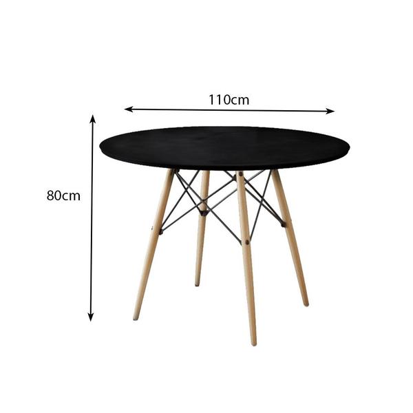 Imagem de Mesa Jantar Eames Eiffel Redonda Dkr 110cm Preta