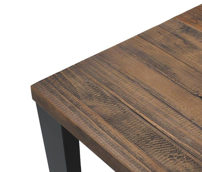 Imagem de Mesa Jantar Fit Rustic Brown Base Grafite 220cm - 61924